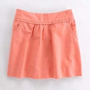 EUC pink/peach linen&cotton blend skirt w/ pockets